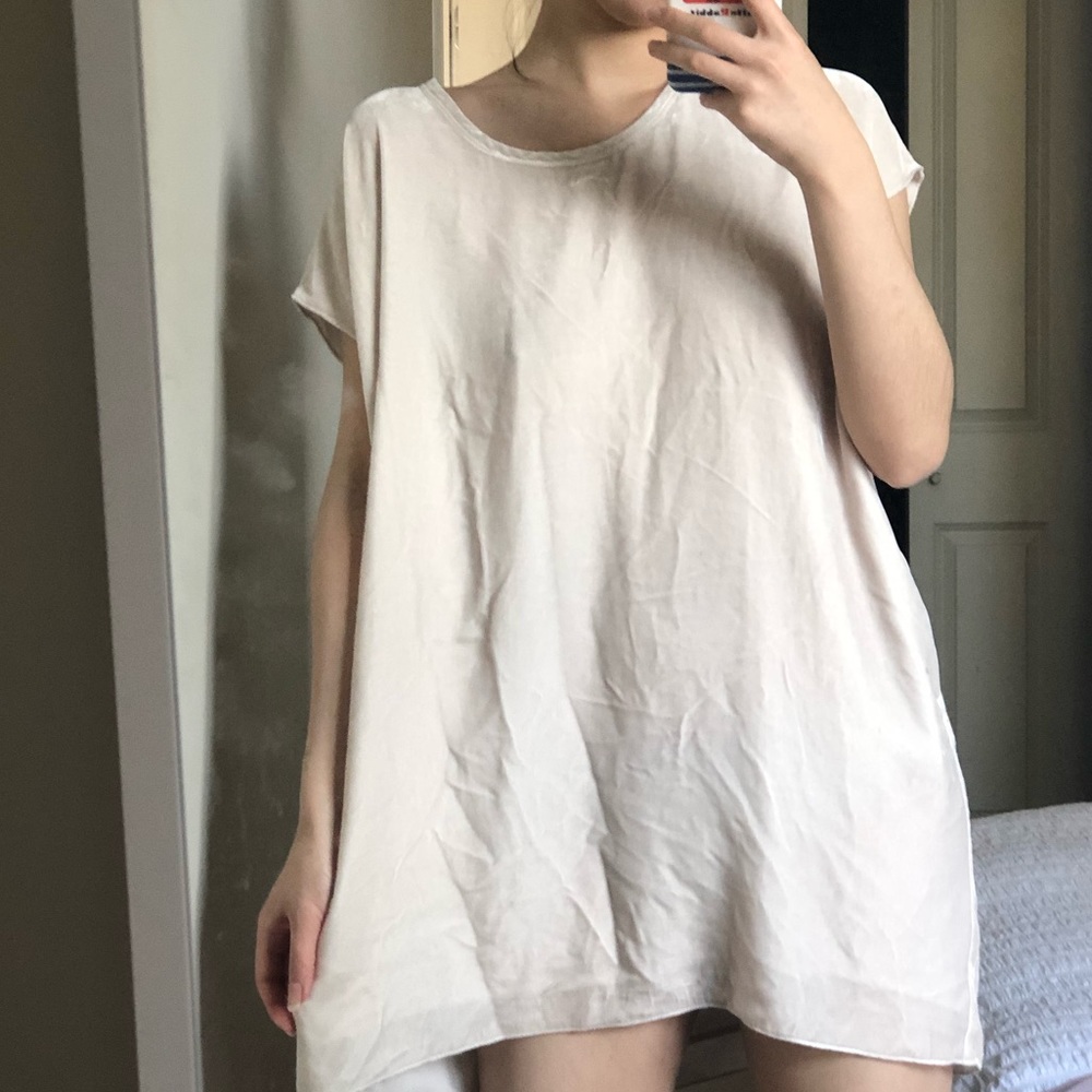 Aritzia cream velvet dress top